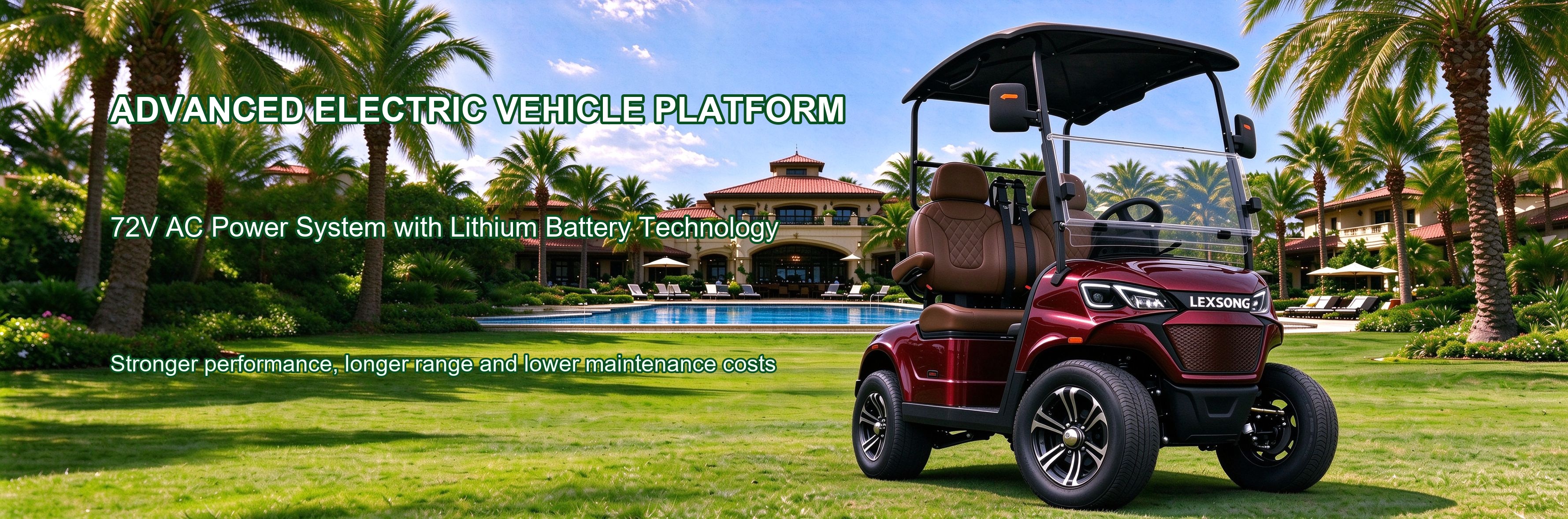 2-Seater Electric Golf Cart — LS2023K in application