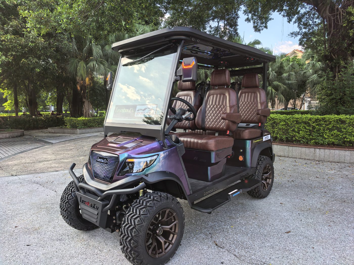 4WD 4-Seater Electric Golf Cart (Forward Facing) (Lifted)